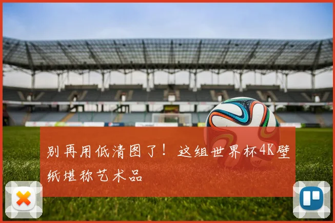 别再用低清图了！这组世界杯4K壁纸堪称艺术品
