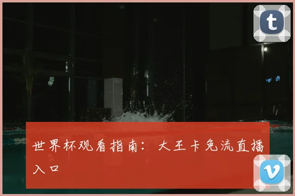 世界杯观看指南：大王卡免流直播入口